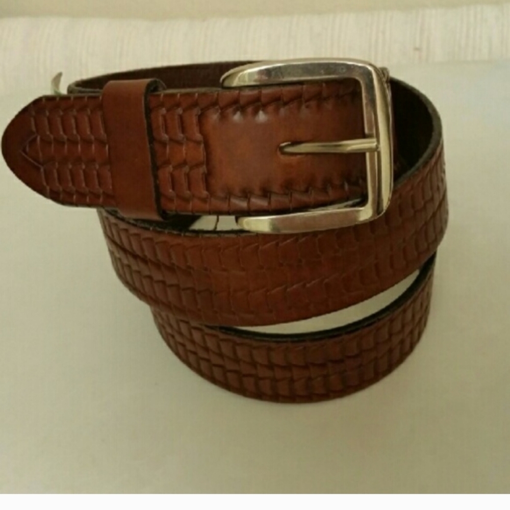 New Manuel Fantoni Vintage real leather  mens brown belt sizes 33" & 38"